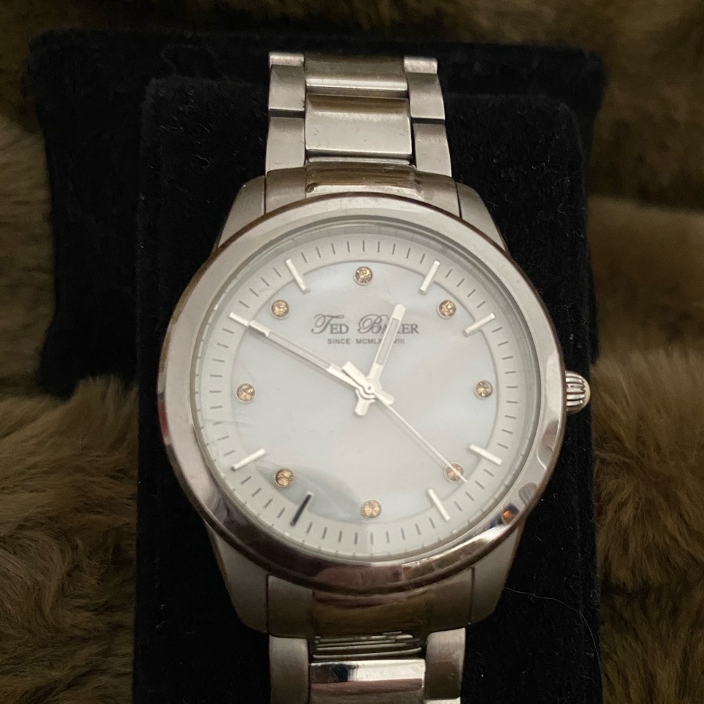 Stainless steel Ted Baker watch with gold crystals